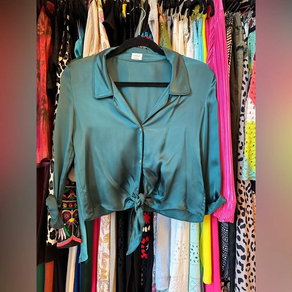 Wilfred Tie Front Blouse